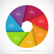 Seven steps infographic circle template