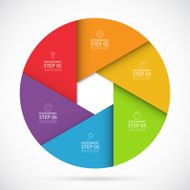 Six steps infographic circle template