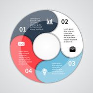Modern vector info graphic for business project N94