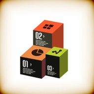 Business 3d geometrical banner
