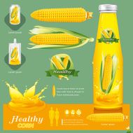 Corn infographics Vector illustration