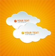 Abstract paper cloud like speech bubble