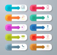 Infographic design with paper creative lines N2
