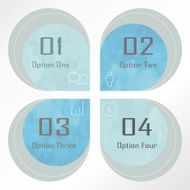 Light blue number circle banner