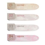Light pink number banner on summer and autumn season N2