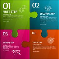 Puzzle infographic Template with explanatory text field for business statistics N2