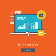 Set of illustration concepts for data protection and internet security N2
