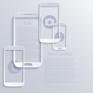 Vector modern light smartphones icons N2