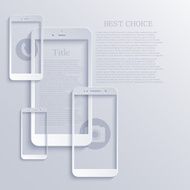 Vector modern light smartphones icons N3