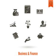 business and finance icon set N273