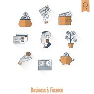 business and finance icon set N277