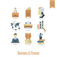 business and finance icon set N278