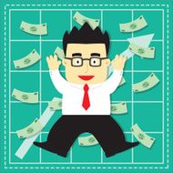 Cute Stock Market Investor Flat Cartoon N22
