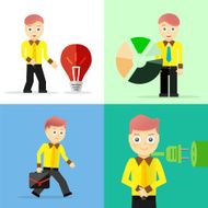 Set of businessman pose character concepts N13