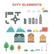 City elements for creating your map Vector