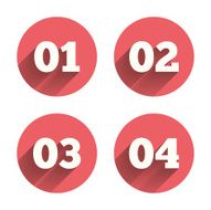 Step one two three icons Sequence of options N3
