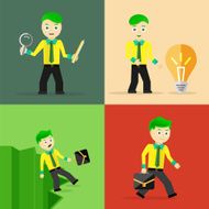 Set of businessman pose character concepts N22