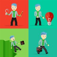 Set of businessman pose character concepts N23