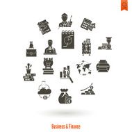 business and finance icon set N282