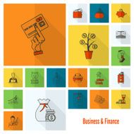 business and finance icon set N283