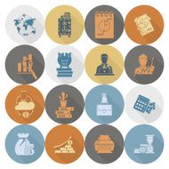 business and finance icon set N284
