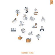 business and finance icon set N285