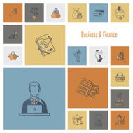 business and finance icon set N286