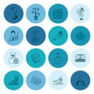 business and finance icon set N291