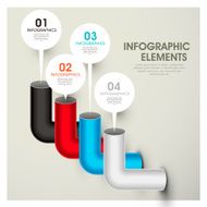 abstract bar chart pipes infographics