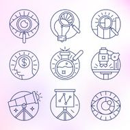 Set round vector icons N2