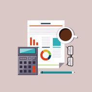 Financial accounting stock market analysis Budget planning concept