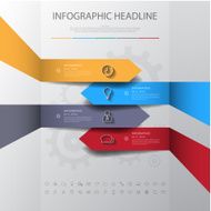Design flat shadow arrow banners graphic or website Vector ill