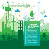Ecology concept save world vector illustration N75