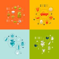 agriculture flat infographic N6