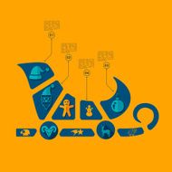 Christmas flat infographic N13