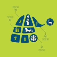 Christmas flat infographic N16