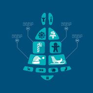 Christmas flat infographic N17