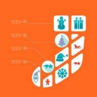 Christmas flat infographic N18