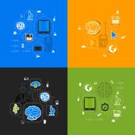 technology sticker infographic N11