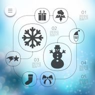 Christmas infographic with unfocused background N24