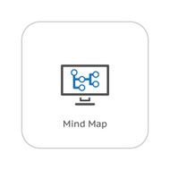 Mind Map Icon Business Concept Flat Design N3