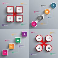Set of Infographics vector design template N6