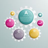 Gears infographic design template N3