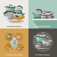 Kitchen Equipment Icons Set