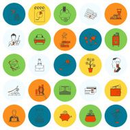 business and finance icon set N293