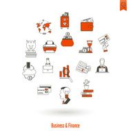 business and finance icon set N294