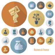 business and finance icon set N298