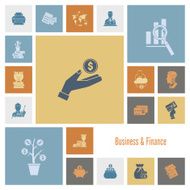 business and finance icon set N300