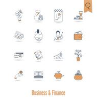 business and finance icon set N301