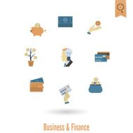 business and finance icon set N306